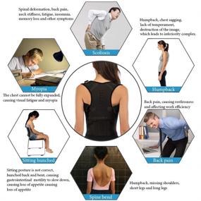 img 1 attached to 🔧 Magnetic Back Braces: Adjustable Posture Corrector for Men & Women - Relieve Back Pain, Improve Posture & Reduce Fatigue - Medium (Black, New)