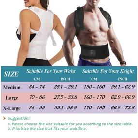 img 2 attached to 🔧 Magnetic Back Braces: Adjustable Posture Corrector for Men & Women - Relieve Back Pain, Improve Posture & Reduce Fatigue - Medium (Black, New)