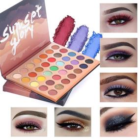 img 3 attached to 💄 JASSINS 35 Colors Eyeshadow Palette: Highly Pigmented, Glittery, Matte, and Shimmery Shades - Sweatproof, Waterproof, and Long-Lasting Eye Makeup