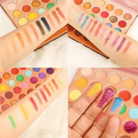 img 2 attached to 💄 JASSINS 35 Colors Eyeshadow Palette: Highly Pigmented, Glittery, Matte, and Shimmery Shades - Sweatproof, Waterproof, and Long-Lasting Eye Makeup