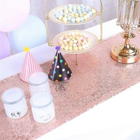 img 2 attached to 💫 Sparkling Elegance: Blxsif Sequin Table Runner Glitter for Glamorous Décor!