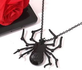 img 2 attached to 🕷️ Statement Long Necklaces: Halloween Spider Necklace with Big Black and Red Crystal Spider Pendant – Perfect Costume Accessory for Halloween Party