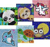 🦁 6-piece animal diamond painting kit - full diy diamond painting crafts with 5d diamond art, perfect for children and adults, home wall decor logo