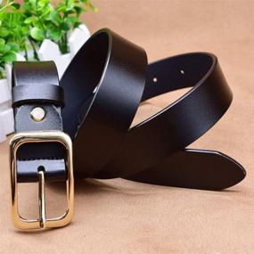 img 3 attached to 👗 Upgrade Your Style with Vonsely Genuine Leather Belts for Women - Stylish Black Belt with Gold Buckle