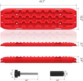 img 3 attached to 🚜 ПЛИОСАУР Дорожно-восстановительные дорожки для тяги: Основное средство для улучшения сцепления шин для грузовиков, автомобилей и 4x4.