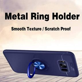 img 2 attached to Чехол Asuwish для Samsung Galaxy S8 Plus с защитным стеклом для экрана - чехол для мобильного телефона и держатель кольца - подставка с подставкой для телефона для Galaxy S8plus S8+ SM-G955U Edge Blue 8S 8plus 8 S 8 Edge