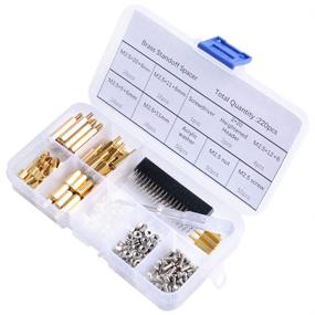 img 1 attached to 🔩 GeeekPi 220PCS M2.5 Brass Spacer Hex Column Standoff Screw Nut Assortment Kit with Box, Male-Female for Raspberry Pi, includes Acrylic Washer and Screwdriver