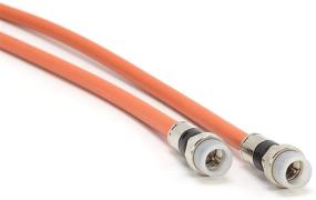 img 3 attached to 🔌 Waterproof RG6 Coaxial Cable - 150ft Direct Burial, Rubber Boot Connectors - Outdoor Orange Cable