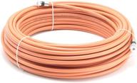 🔌 водонепроницаемый коаксиальный кабель rg6 - 150 футов прямой закладки, резиновые разъемы с заглушкой - уличный оранжевый кабель логотип
