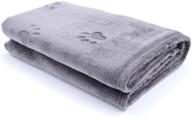 🐾 yinxue 2 pack soft pet flannel blanket: 3d paw design, 30"x40" warm sleep mat for dogs and cats logo