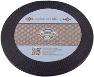 🔲 country brook design: premium black heavy nylon webbing (3/8 inch, 20 yards) - high-quality & durable logo