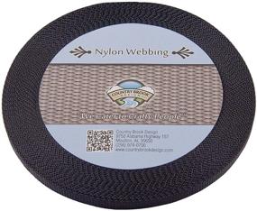 img 1 attached to 🔲 Country Brook Design: Premium Black Heavy Nylon Webbing (3/8 Inch, 20 Yards) - High-Quality & Durable