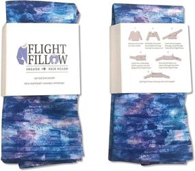 img 4 attached to 🎨 Watercolor Patterned Flight Fillow: The Ultimate Washable Travel Pillow for Long Flights