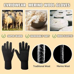 img 2 attached to 🧤 EvridWear Merino Wool String Knit Liner Gloves: Ultimate Warmth for Men and Women - Available in 4 Sizes and Colors