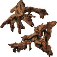 natural driftwood for aquarium and reptile toy - assorted sizes, ideal habitat decor wood for lizard, 2-pack logo