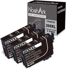 img 4 attached to 🖨️ NoahArk Compatible Ink Cartridge Replacement for Epson 200 XL 200XL T200XL, for Expression Home XP-200 XP-300 XP-310 XP-400 XP-410, Workforce WF-2520 WF-2530 WF-2540 Printer (Pack of 3 Black)