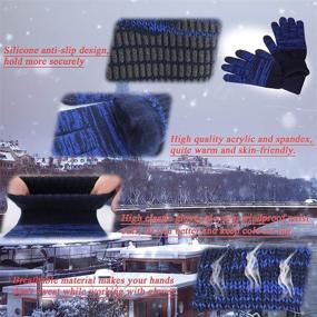 img 2 attached to Winter Gloves with Non-Slip Fleece 🧤 Screen – Men's Accessory for Enhanced Grip