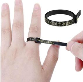 img 4 attached to Accurate and Easy-to-Use Ring Sizer Measuring Set for Precise Jewelry Sizing: Reusable Finger Size Gauge and Tools in USA Ring Sizes 1-17