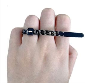 img 3 attached to Accurate and Easy-to-Use Ring Sizer Measuring Set for Precise Jewelry Sizing: Reusable Finger Size Gauge and Tools in USA Ring Sizes 1-17