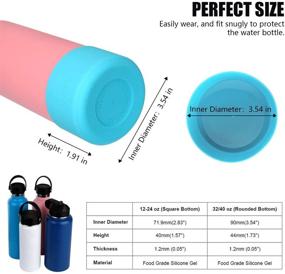 img 2 attached to 🚰 Tonlinco Hydro Sport Water Bottle Protective Silicone Sleeve Boot - Ideal Gift for 12oz, 18oz, 21oz, 32oz, and 40oz Bottle Accessories