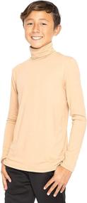 img 4 attached to Comfort and Style: Oh So Soft Boy's Long Sleeve Poly Spandex Turtleneck for Ultimate Comfort