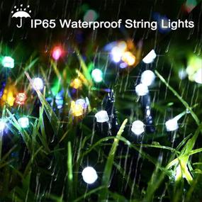 img 2 attached to Solar Christmas Lights Color Changing, 72ft 200 LED White and Multi Color Christmas Tree Lights, Waterproof 11 Lighting Modes Outdoor Christmas String Lights for Yard, Garden, Holiday Decor - Enhanced SEO