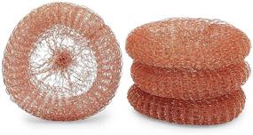 img 4 attached to 🧼 Farmlyn Creek Copper Dish Cleaning Scrubbers, Kitchen Sponge Pads for Washing Dishes (4 Pack)