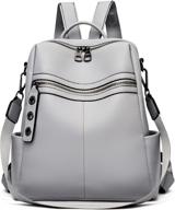 leather backpack convertible shoulder rucksack women's handbags & wallets logo