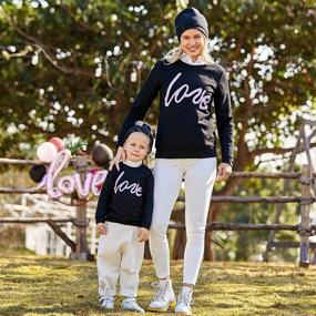 img 3 attached to PopReal Mommy and Me Valentine's Day Love Heart Long Sleeve Sweatshirt Set