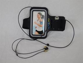 img 1 attached to 📱 Mixxfit Adjustable Armband Case for Android Google and iPhone - Fits 6.5" x 4" Devices in Black