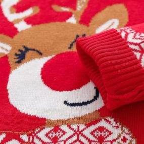 img 1 attached to 🦌 Ilavsun Toddler Boy Girl Ugly Christmas Sweater - Double Layer Knitted Funny Deer Xmas Pullover Sweater