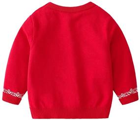 img 3 attached to 🦌 Ilavsun Toddler Boy Girl Ugly Christmas Sweater - Double Layer Knitted Funny Deer Xmas Pullover Sweater