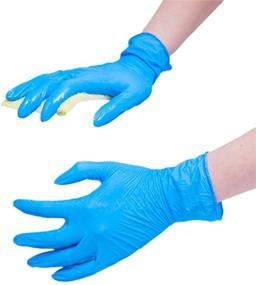 img 1 attached to Cathery 100 Pieces Disposable Nitrile Gloves: Powder-Free, Non-Vinyl Latex Gloves for Medical Industry, Home, Kitchen, Cleaning