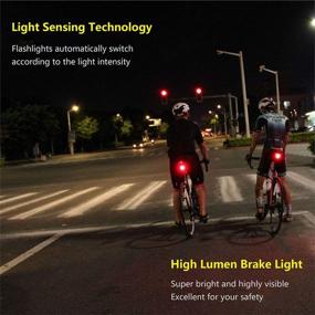 img 2 attached to Padonow Smart Bike Tail Light: Ultra Bright Rear Bicycle Flashlight with 🚴 Auto On/Off, High Lumen Daytime Strobe, and USB Rechargeable Safety Red LED Taillight