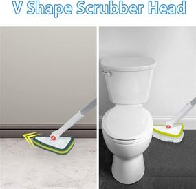 img 2 attached to 🧽 ITTAR Tub and Tile Scrubber Brush: Extendable 2-in-1 Shower Cleaning Brush with Interchangeable Pad for Bathroom, Kitchen, Bathtub, and Floor