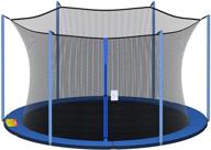 🔒 cliselda 12ft-15ft trampoline replacement safety enclosure net for round frame trampolines - breathable & weather-resistant - adjustable straps - net only логотип