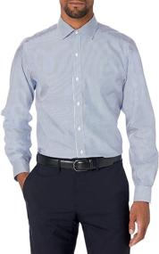 img 4 attached to Stylish Men's Clothing: Buttoned Tailored Spread Collar Pattern Non-Iron Shirts