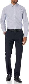 img 1 attached to Stylish Men's Clothing: Buttoned Tailored Spread Collar Pattern Non-Iron Shirts