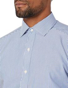 img 2 attached to Stylish Men's Clothing: Buttoned Tailored Spread Collar Pattern Non-Iron Shirts