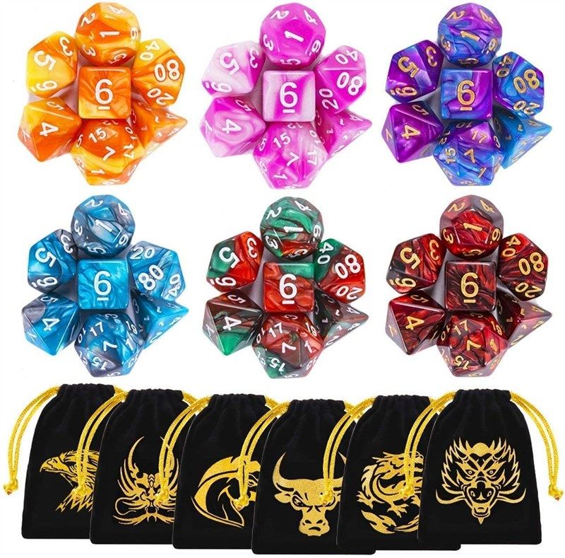 qmay dnd dice set role playing 로고