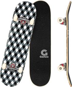 img 4 attached to Discover the Thrill: Gonex Complete Skateboard Concave Beginner Edition