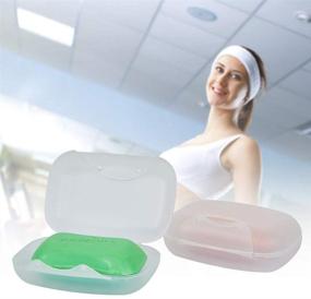 img 1 attached to 🧼 Vonpri Soap Box Holder: Clear Soap Dish Savers, 2-Pack for Bathroom, Gym, Camping