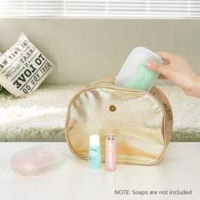 img 2 attached to 🧼 Vonpri Soap Box Holder: Clear Soap Dish Savers, 2-Pack for Bathroom, Gym, Camping