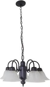 img 2 attached to 💡 Stunning 5 Light Chandelier: Design House 514455 Millbridge in Elegant Oil Rubbed Bronze Finish