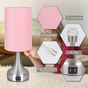 img 2 attached to Yoxdalmk Dimmable Charging Nightstand Included