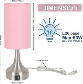 img 1 attached to Yoxdalmk Dimmable Charging Nightstand Included