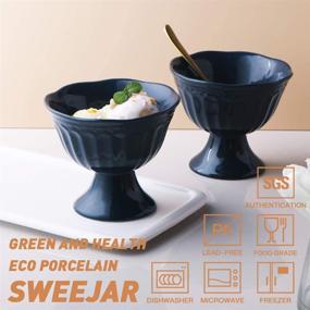 img 3 attached to 🍨 SWEEJAR Ceramic Dessert Shake and Parfait Cups