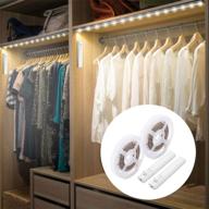 🔦 flexible led strip with dual mode motion sensor - amagle led night light for bedroom cabinet, 4000k nature white (2 pack, 3.2ft/2) логотип