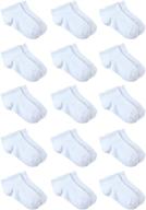 🧦 cooraby 15-pack kids' half cushion low cut athletic ankle socks for boys and girls - comfortable and durable ankle socks логотип