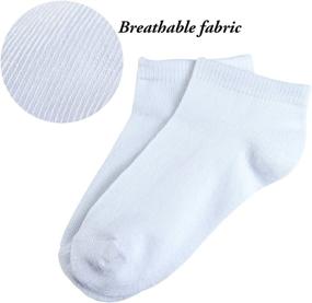 img 3 attached to 🧦 Cooraby 15-Pack Kids' Half Cushion Low Cut Athletic Ankle Socks for Boys and Girls - Comfortable and Durable Ankle Socks